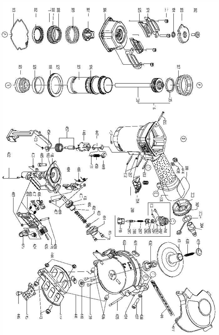 porter cable framing nailer parts diagram