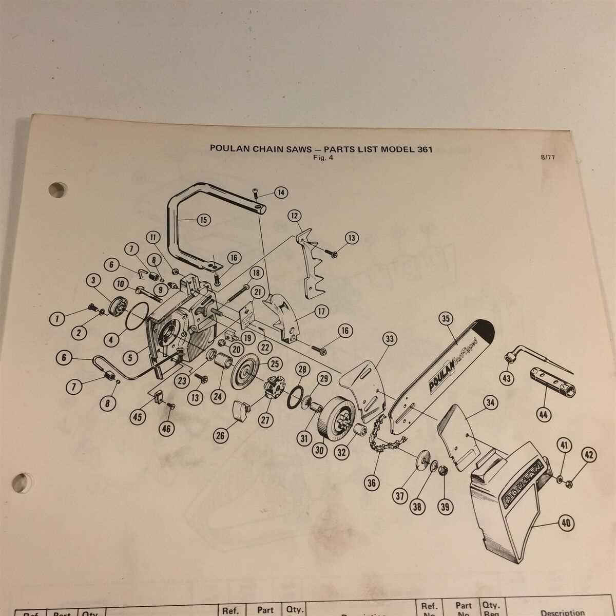 poulan 3400 parts diagram