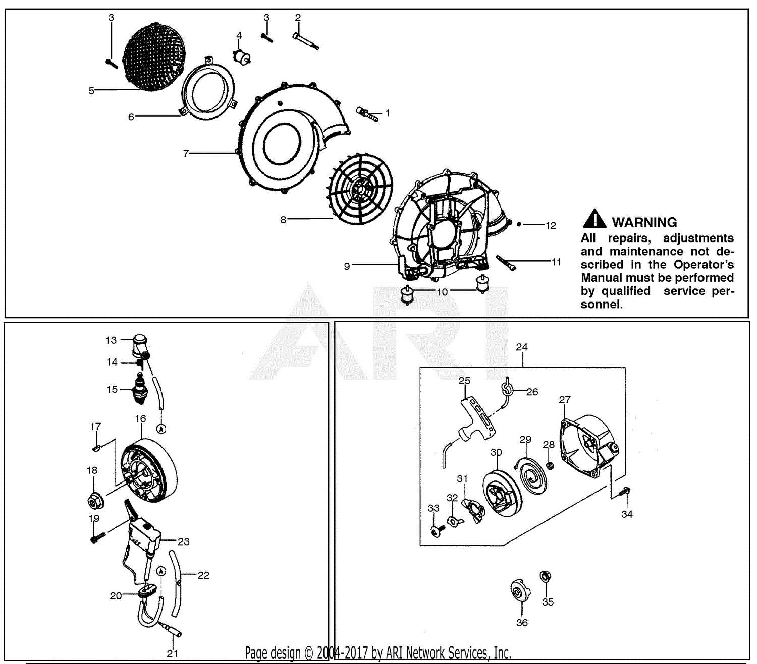 poulan p3816 parts diagram