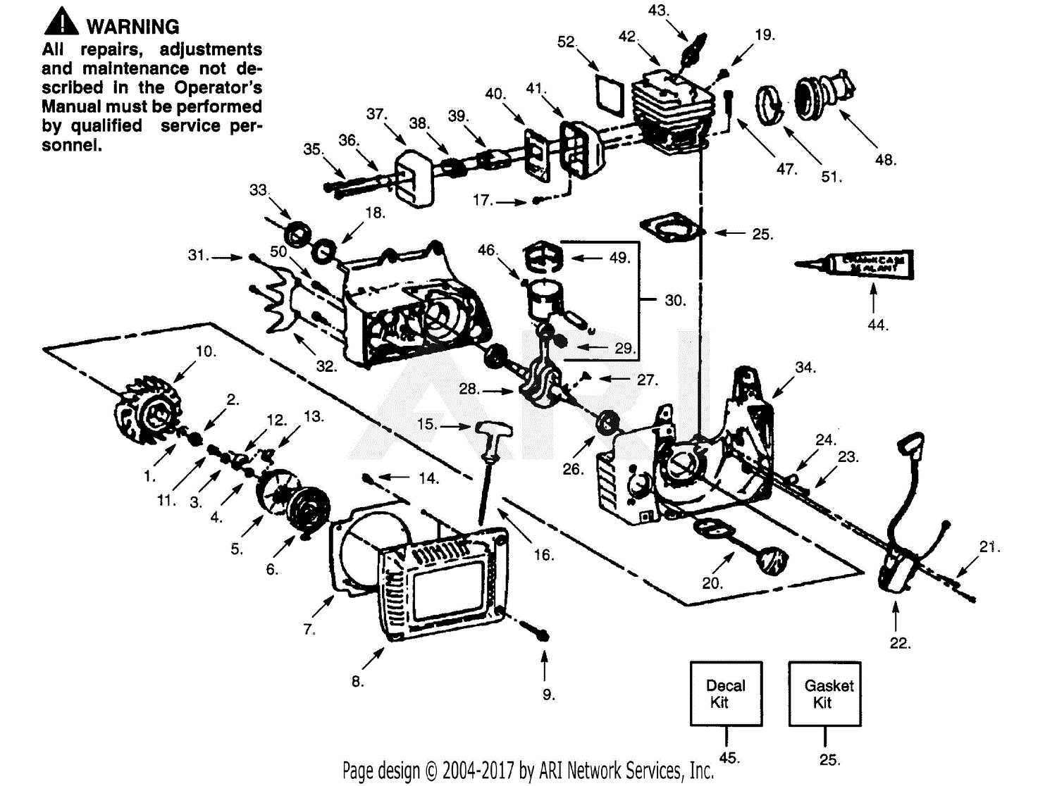 poulan pro 300ex parts diagram