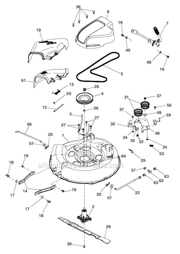 poulan pro mower parts diagram