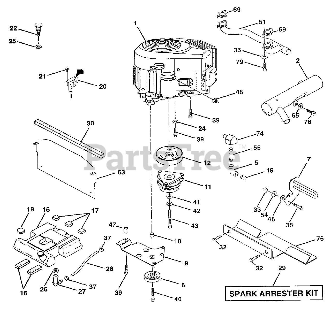 poulan pro mower parts diagram