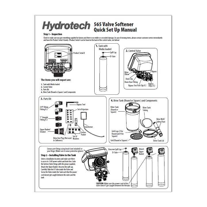 water softener parts diagram