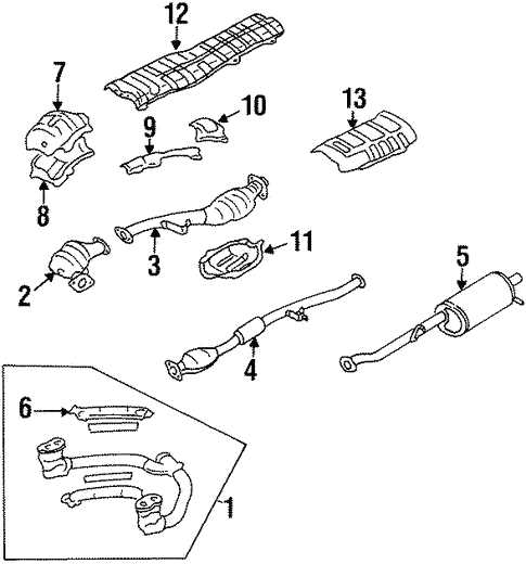 subaru exhaust parts diagram