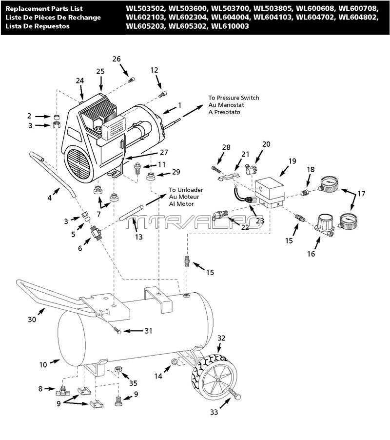 campbell hausfeld air compressor parts diagram