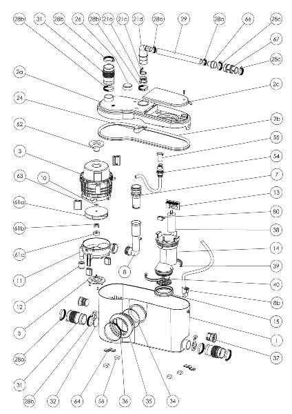 saniflo spare parts diagram