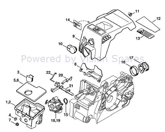 stihl ms180c be parts diagram