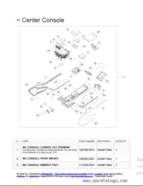 tesla model 3 parts diagram