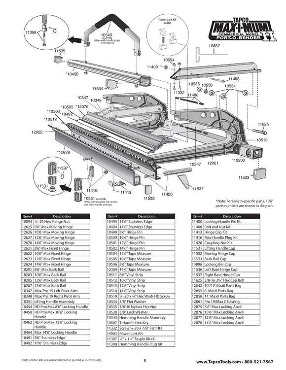 tapco pro 3 parts diagram