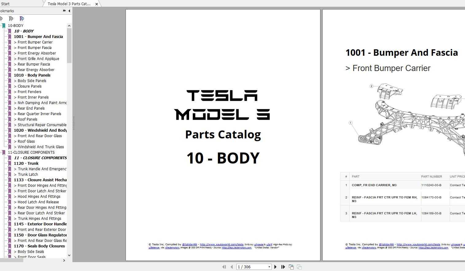 tesla model 3 parts diagram