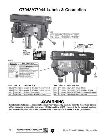 drill press parts diagram