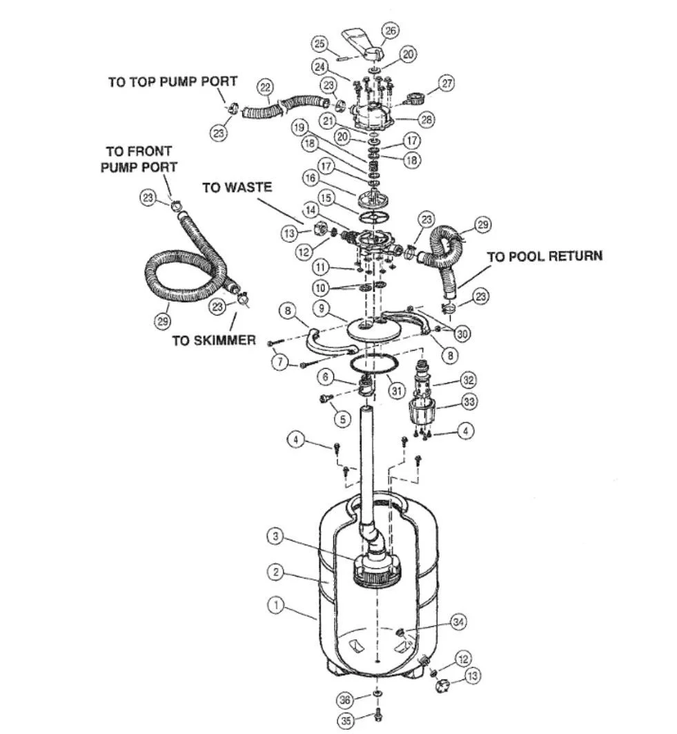 above ground pool pump parts diagram