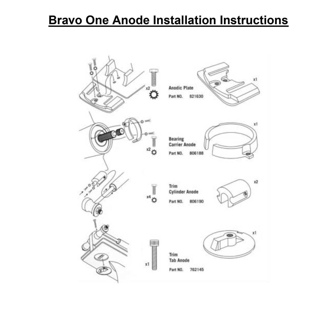 bravo one parts diagram