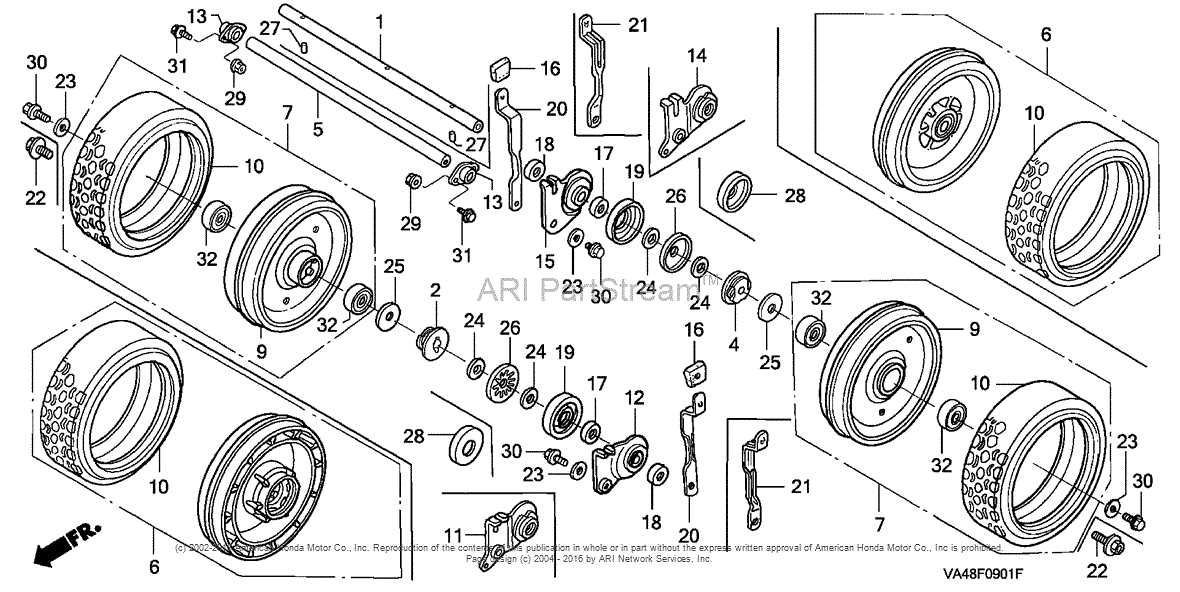 honda push mower parts diagram