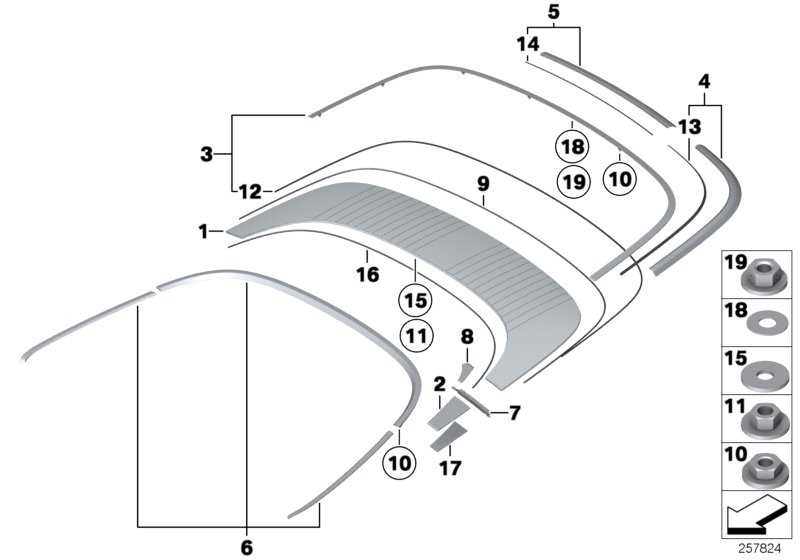 mini convertible roof parts diagram