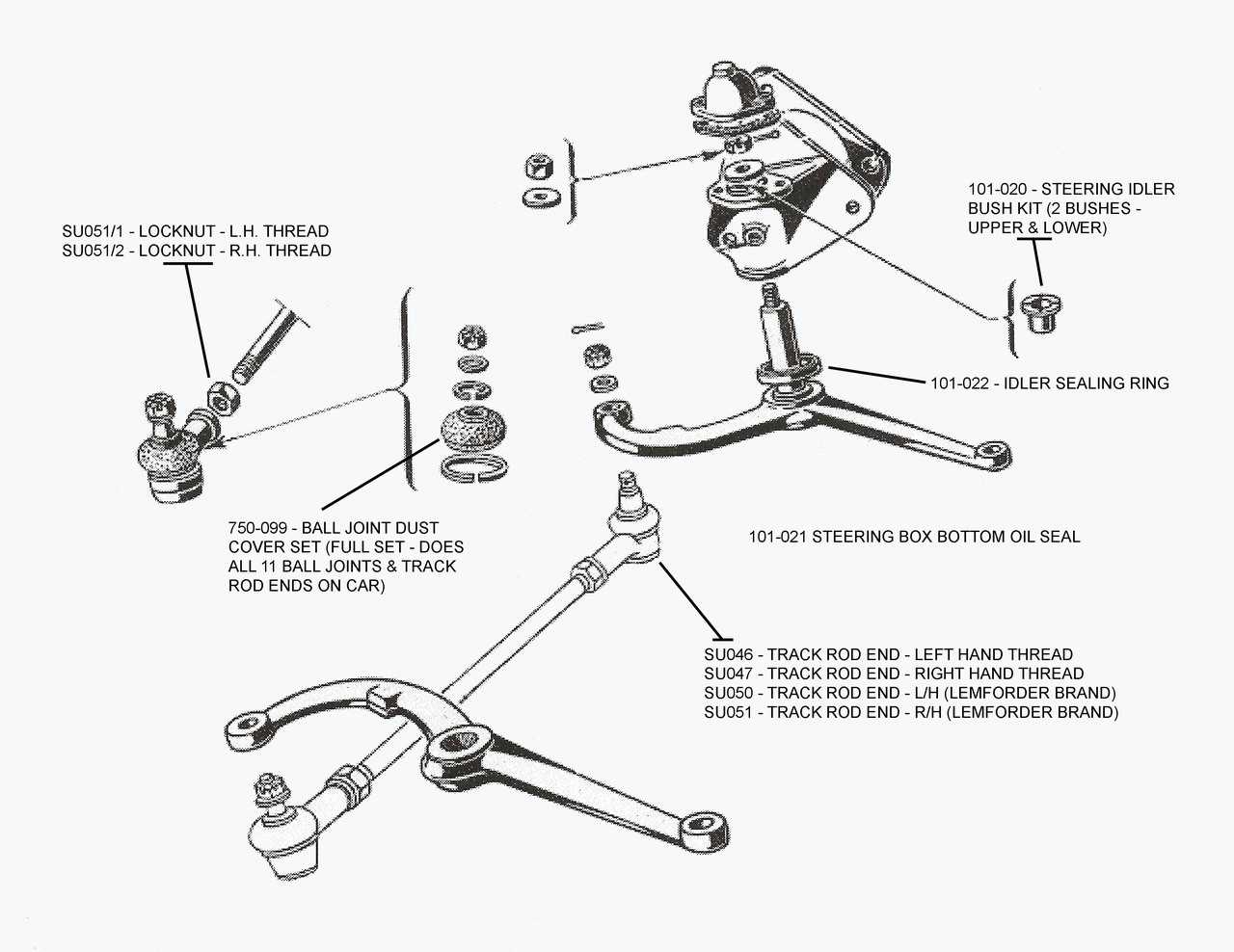 front suspension parts diagram