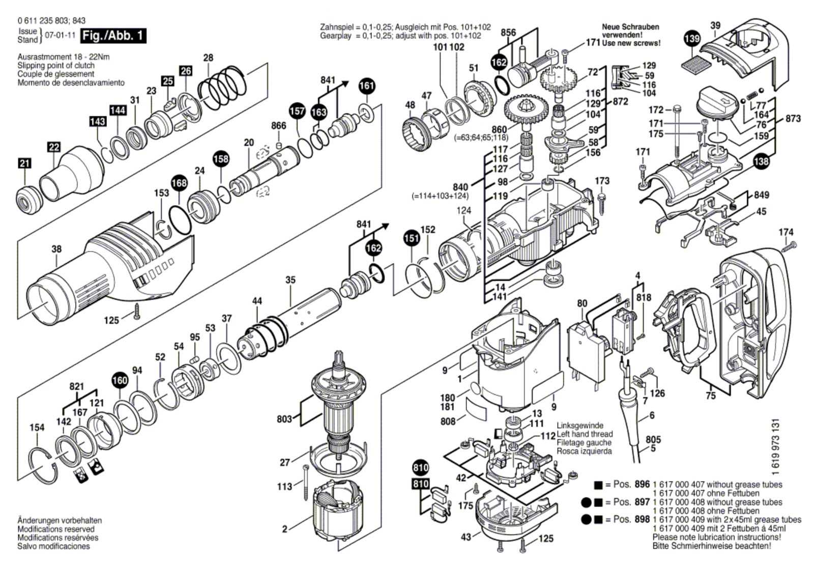 hilti te 75 parts diagram