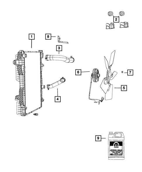 radiator parts diagram