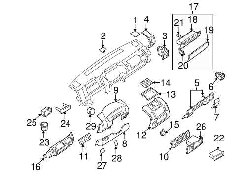 2005 nissan frontier tailgate parts diagram