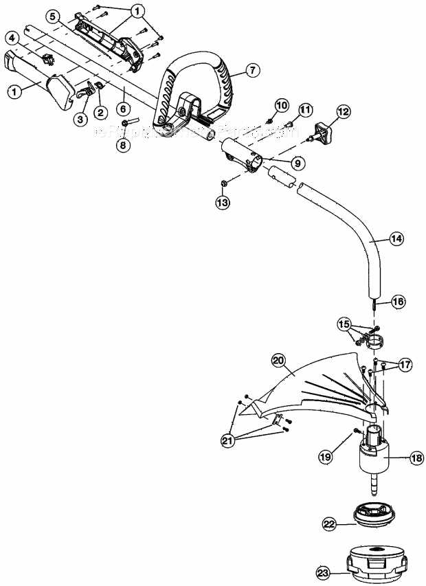 troy bilt string trimmer parts diagram