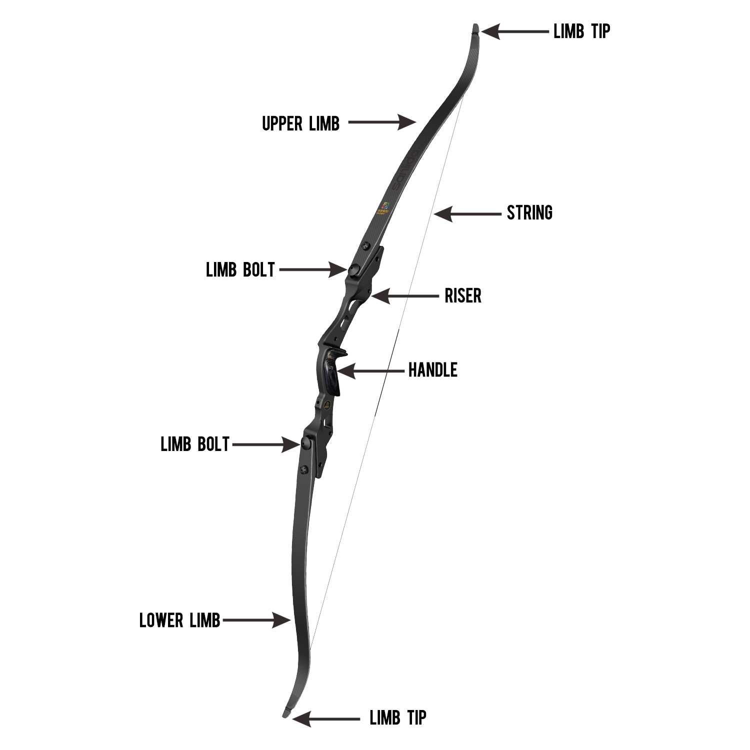 recurve bow parts diagram