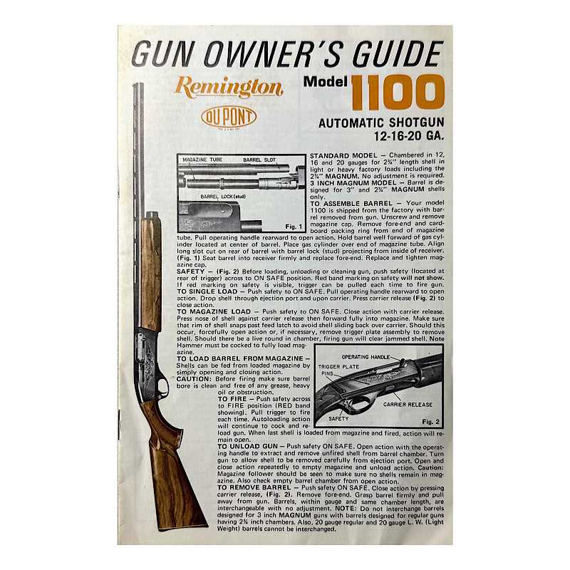 remington 1100 12 gauge parts diagram