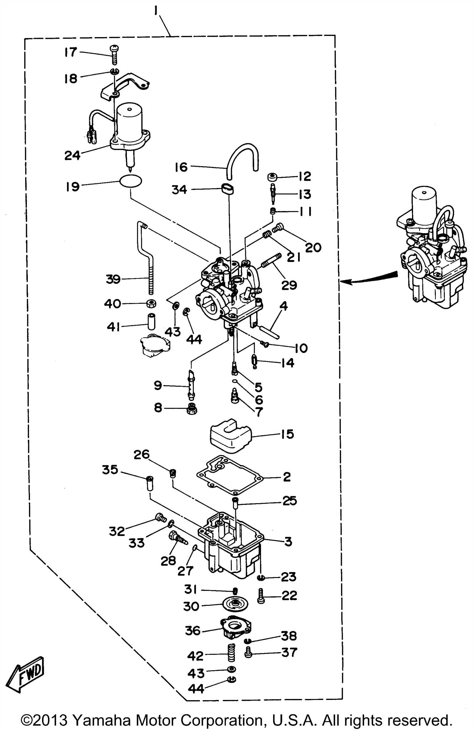 yamaha 9.9 outboard parts diagram