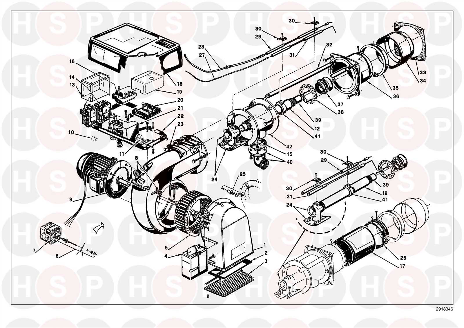 riello burner parts diagram