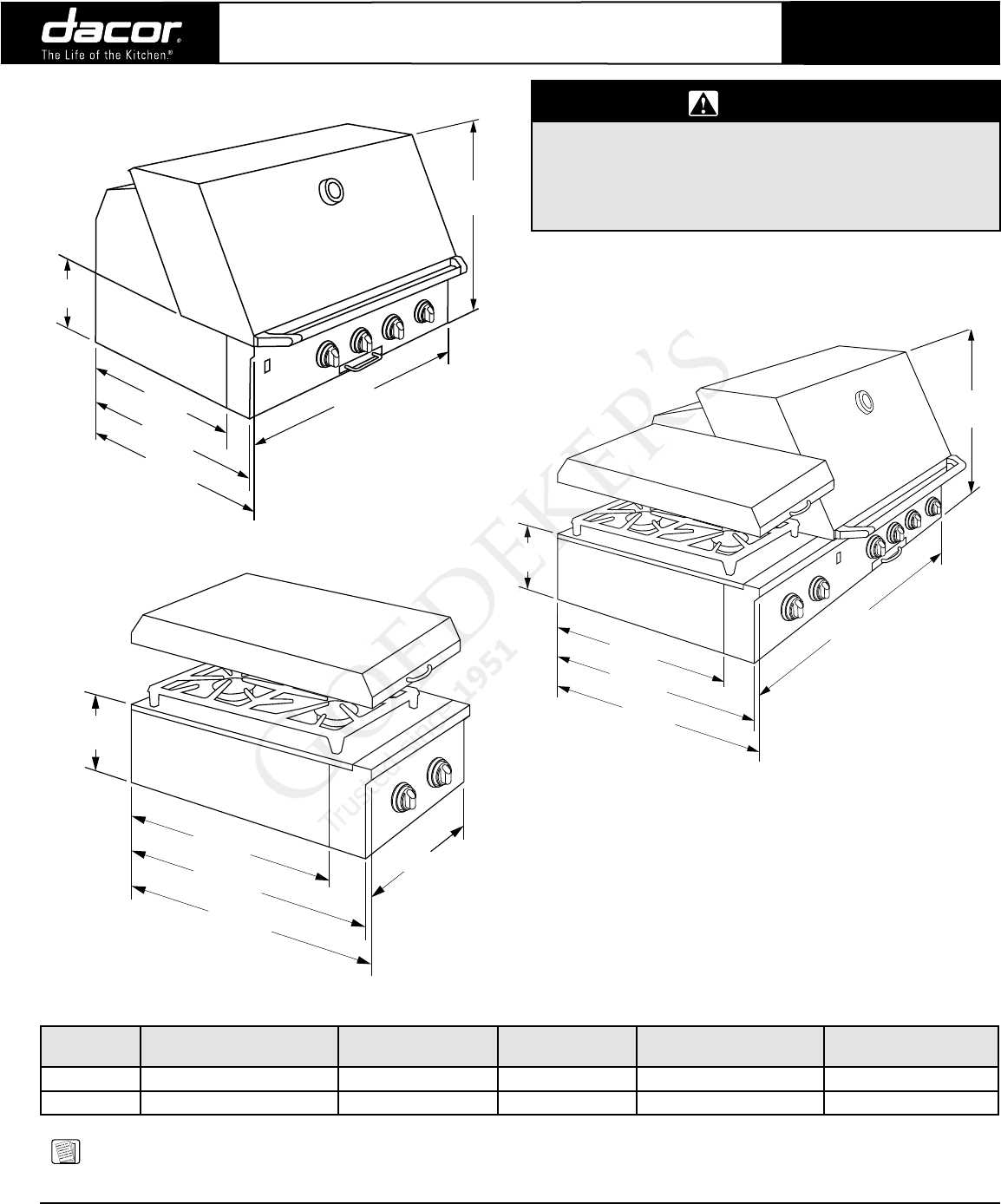 dacor parts diagram