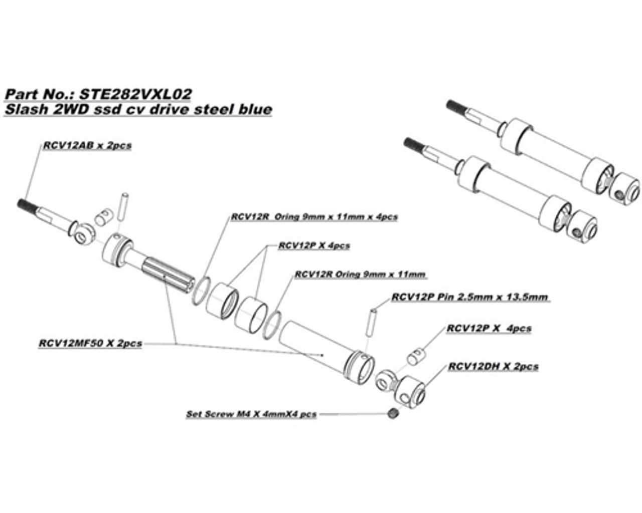 stampede 2wd parts diagram