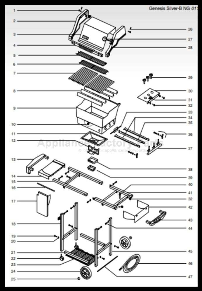 weber gas grill parts diagram