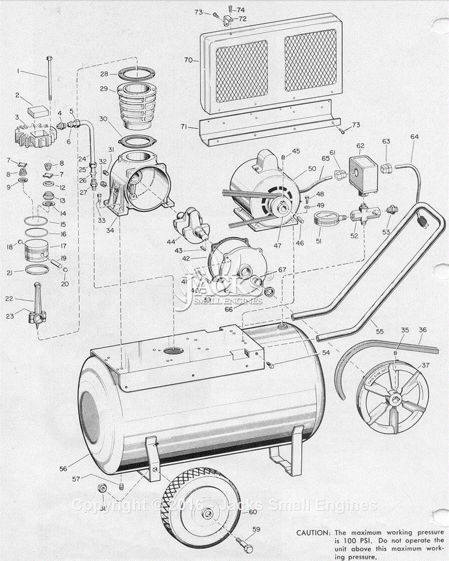 campbell hausfeld air compressor parts diagram