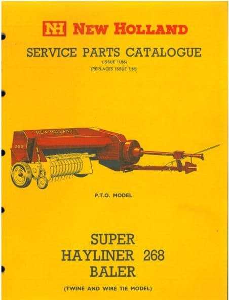 new holland 268 baler parts diagram