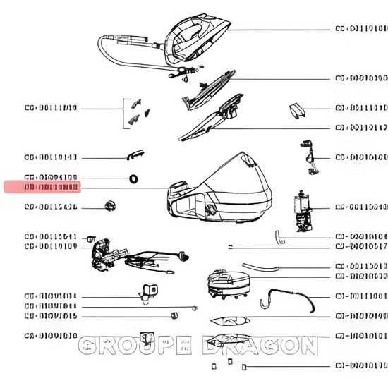 rowenta dw9280 parts diagram