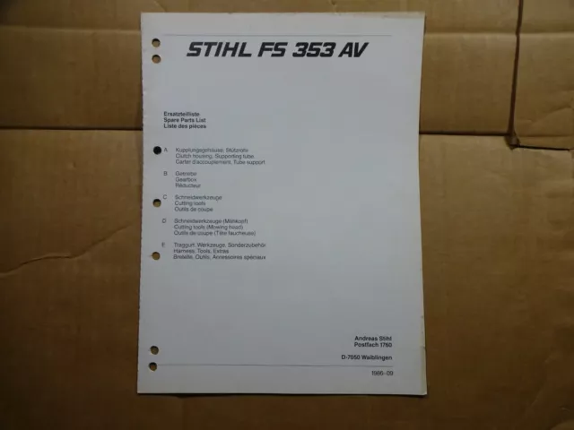 stihl fs 76 trimmer parts diagram