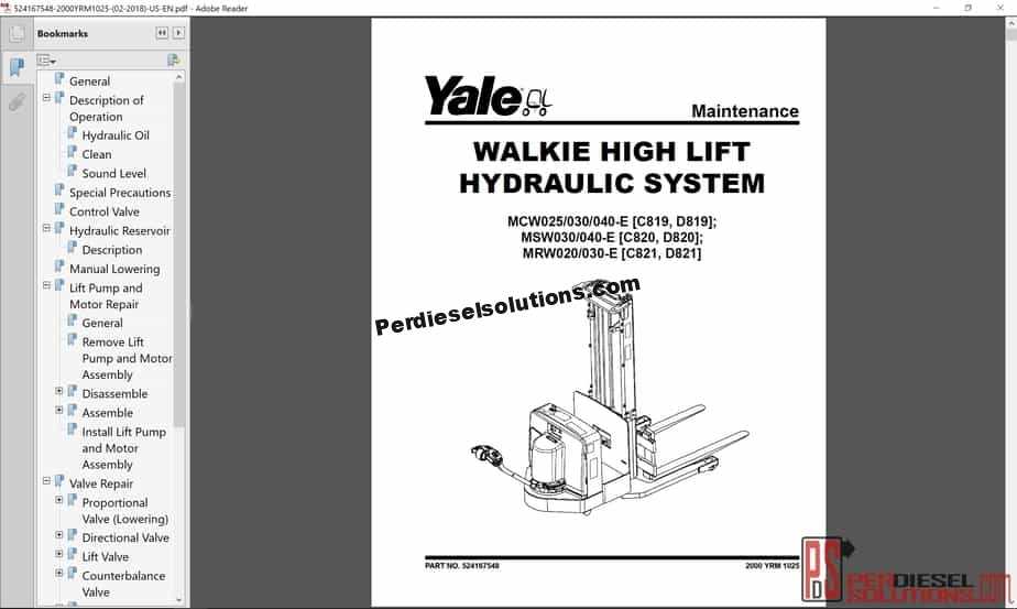 yale electric pallet jack parts diagram