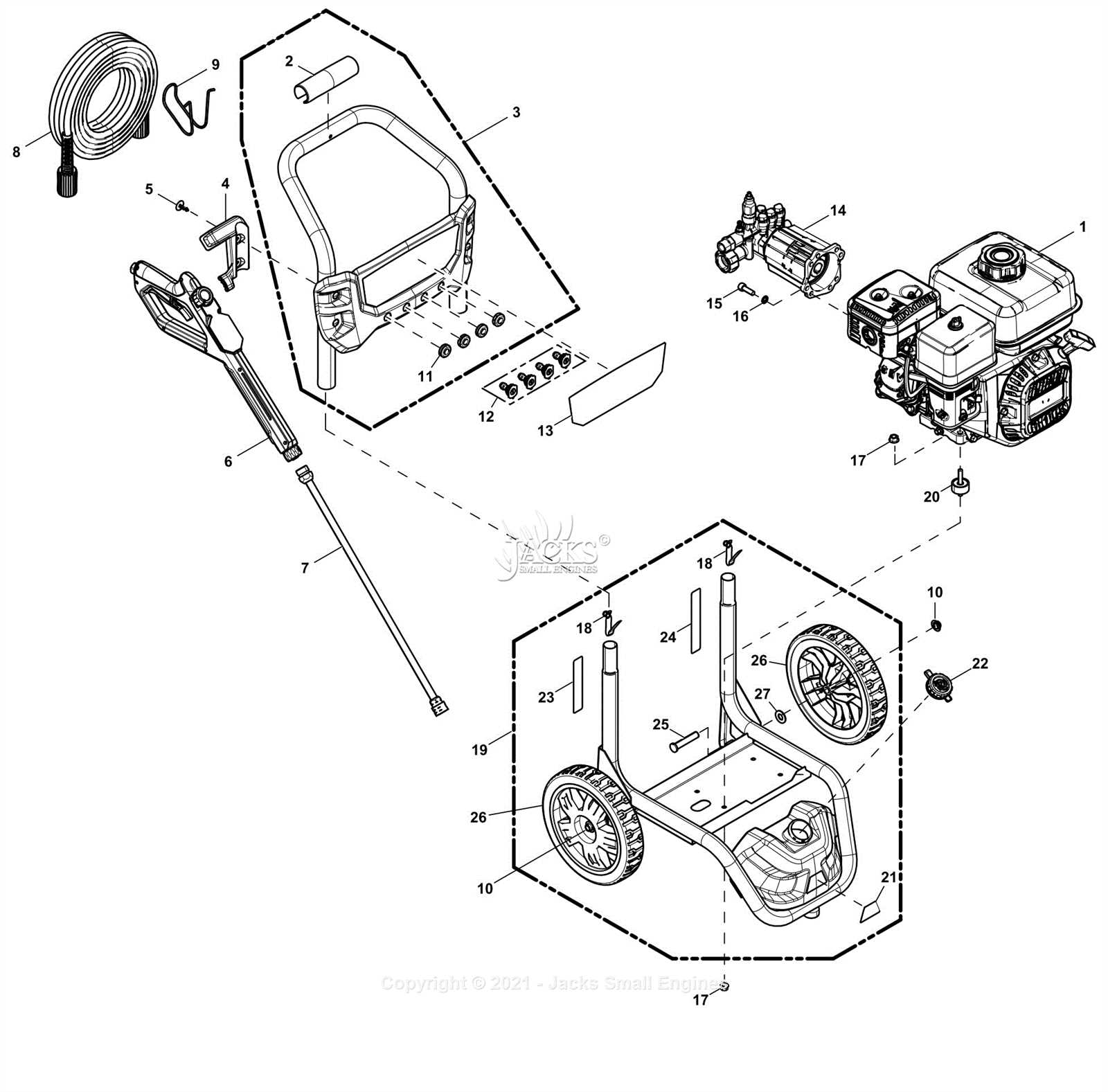 generac pressure washer parts diagram