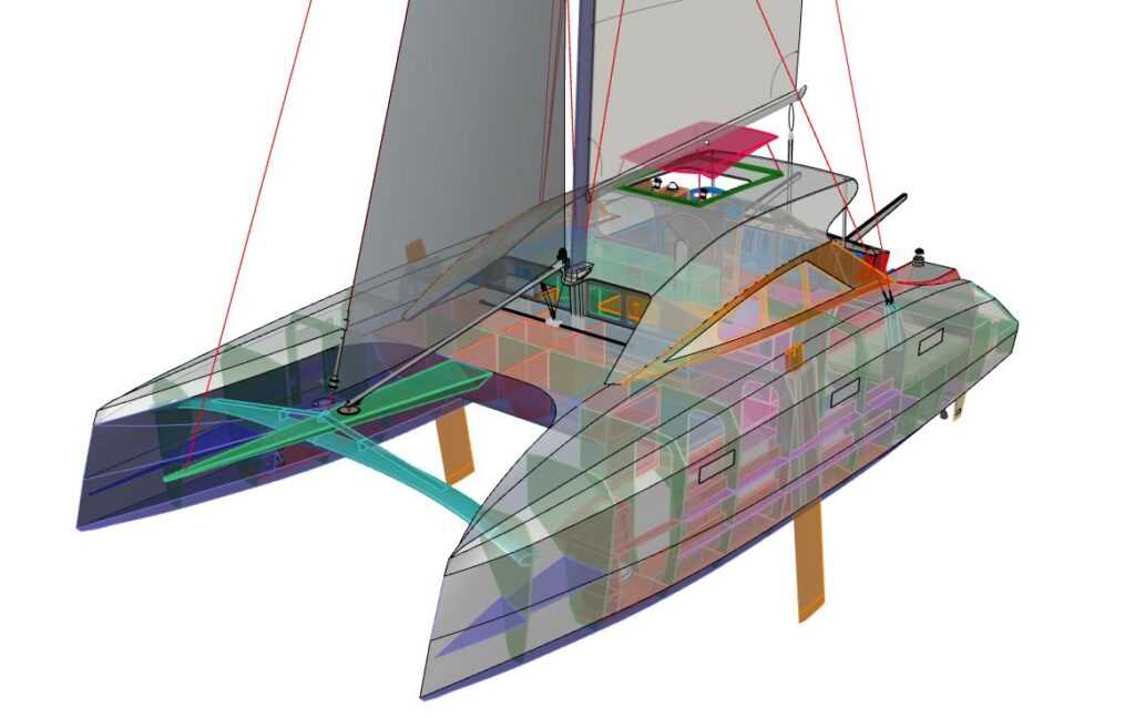 catamaran parts diagram