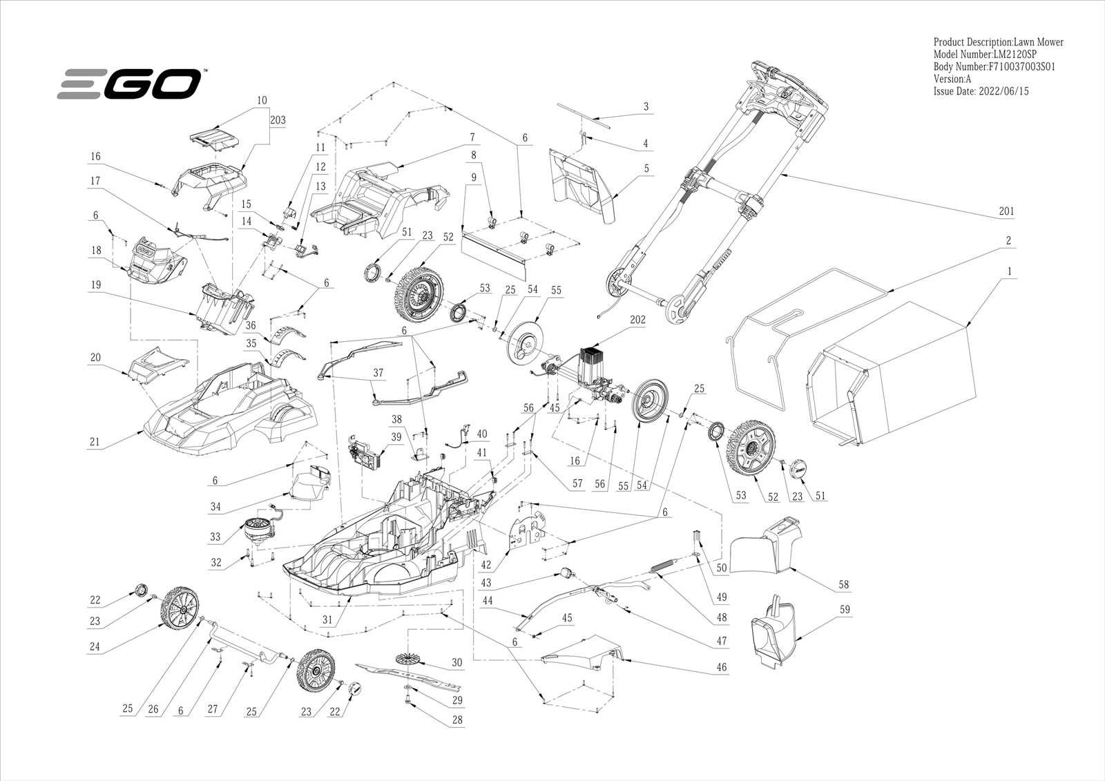 ryobi 40v lawn mower parts diagram