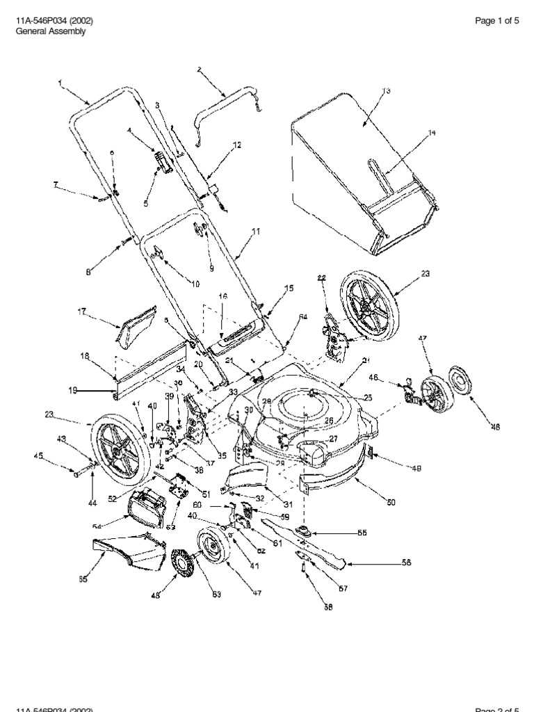 ryobi lawn mower parts diagram