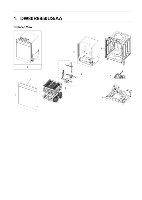 samsung dishwasher dw80r9950us parts diagram