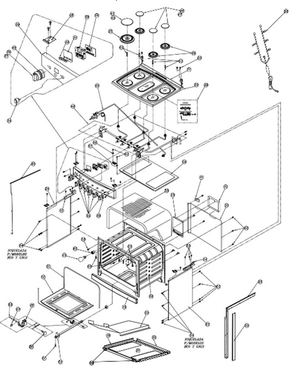 samsung gas range parts diagram