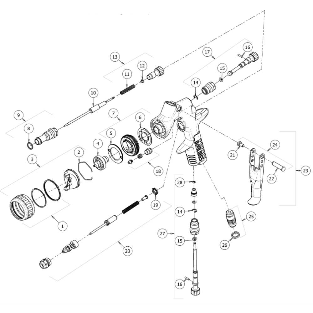 sata spray gun parts diagram