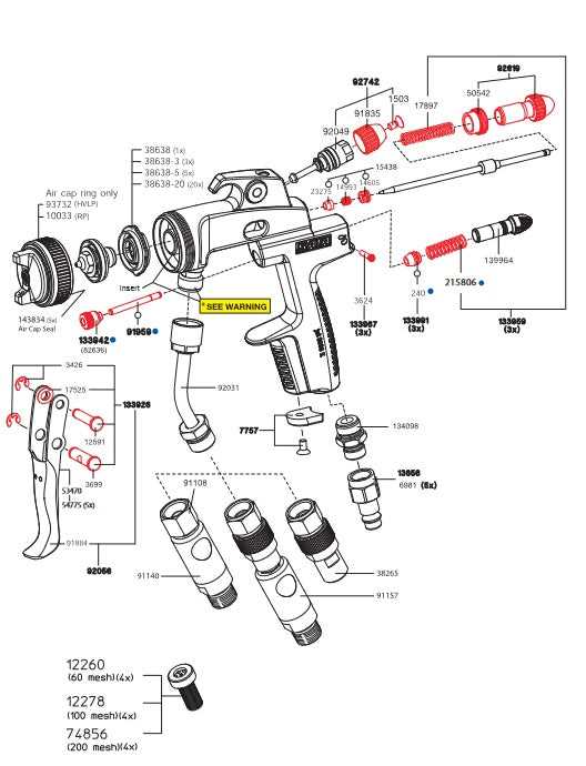 sata spray gun parts diagram