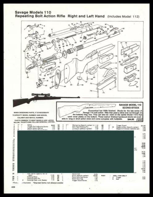 savage 64 parts diagram