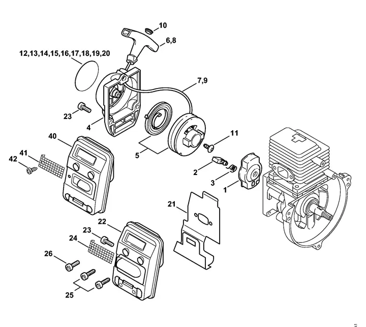 stihl fs75 parts diagram