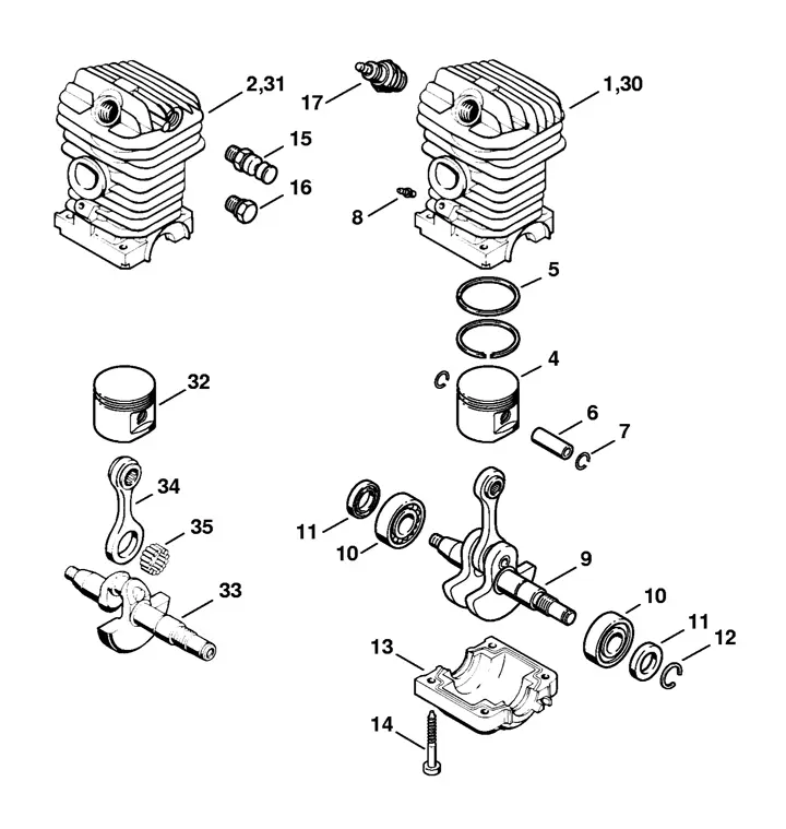 stihl ms211 parts diagram