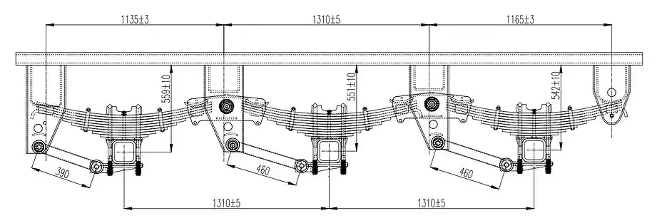 semi trailer suspension parts diagram