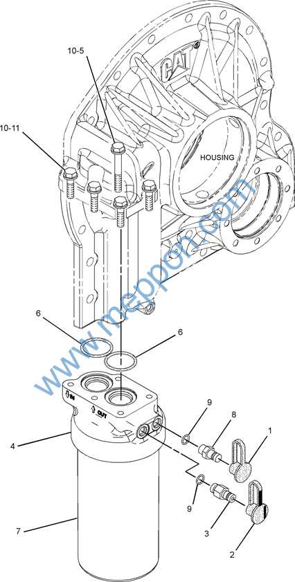 caterpillar excavator parts diagram