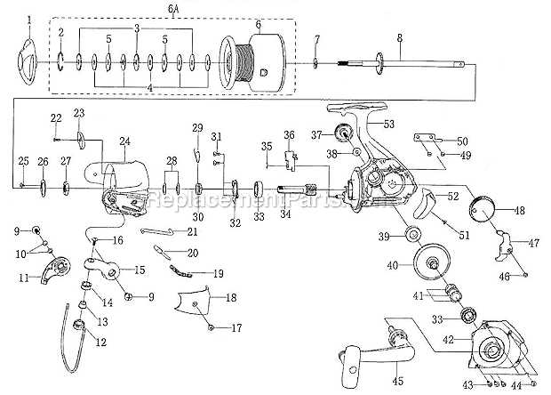 shakespeare fishing reel parts diagram